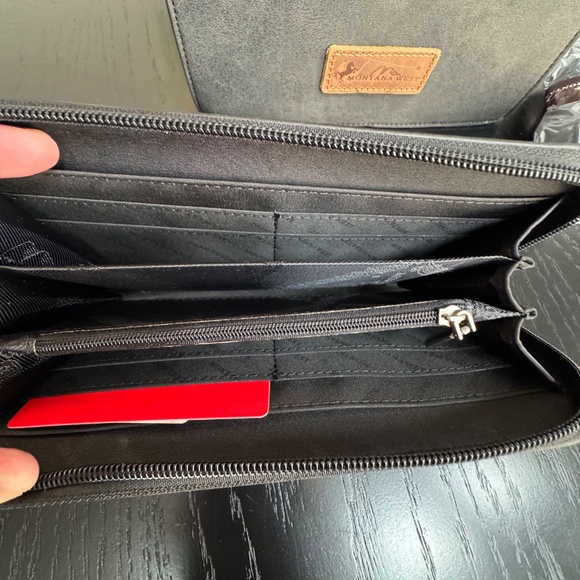 Montana West Aztec Tapestry Mini Tote/Crossbody with Matching Wallet Black NWT - Picture 9 of 9